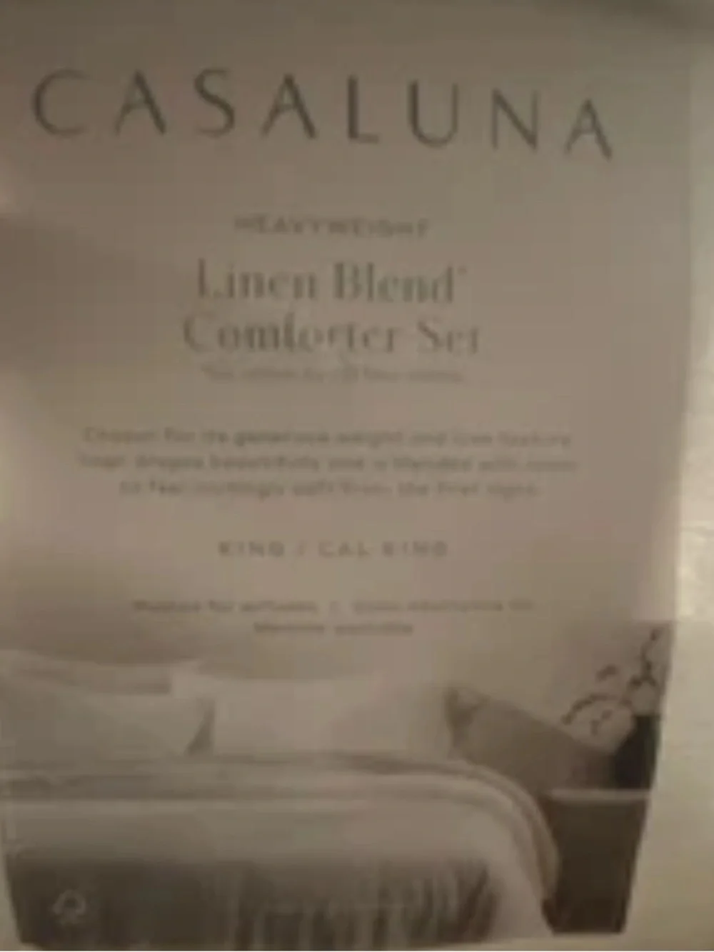 Casaluna White Linen-Blend Comforter